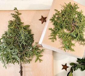 how to use greenery for christmas diy projects, Cedar Greenery for Christmas Craft Ideas Cedar Christmas Tree and Christmas Ornament
