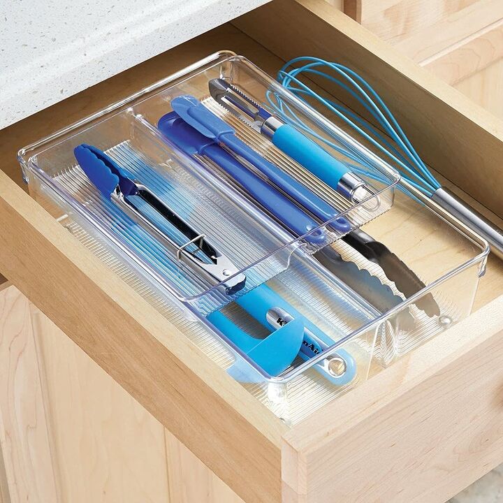 10 simple yet brilliant storage ideas you need to know about, Image Amazon mDesign Stackable Kitchen Storage Drawer Organizer Bins