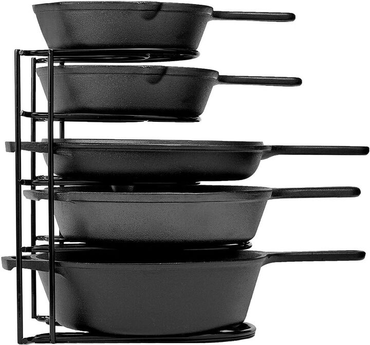 10 simple yet brilliant storage ideas you need to know about, Image Amazon 5 Tier Heavy Duty Pan Organizer Rack