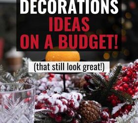 15 ideas for cheap christmas decorations that make your home look ama, Pinterest image of Christmas tabletop decor for ideas for cheap christmas decorations
