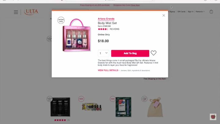 the ultimate ulta gift guide for christmas 2022, Ariana Grande gift set