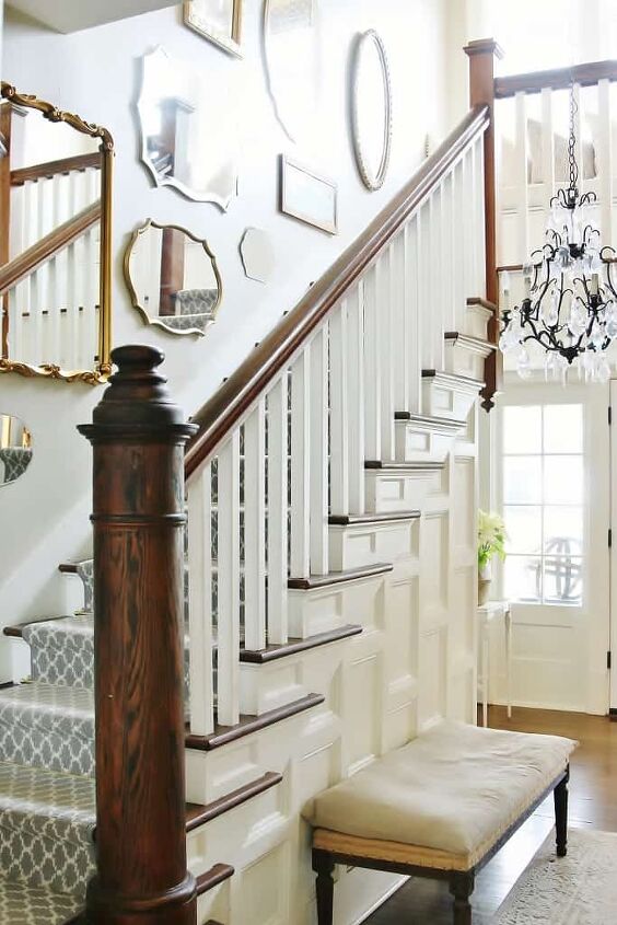 22 diy home decor projects that cost less than 100 thistlewood farm, DIY home decor projects stairwell