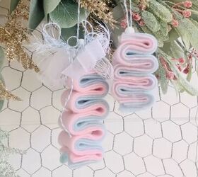 8 candy themed diy dollar tree christmas crafts, Ribbon candy ornament