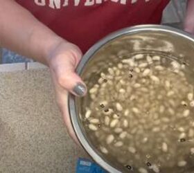 how to cook a southern new year s day dinner on a budget of 20, Soaking the black eyes peas