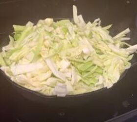 how to cook a southern new year s day dinner on a budget of 20, Frying the cabbage