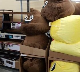 things to stop buying to save money, poop pillows in a store display