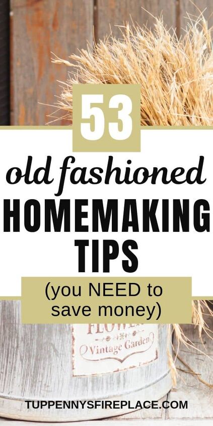 75 old fashioned living tips to save money today, pinterest image for old fashioned living