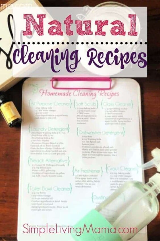 homemade cleaning recipes with printable