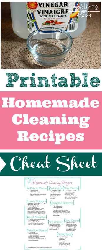 homemade cleaning recipes with printable
