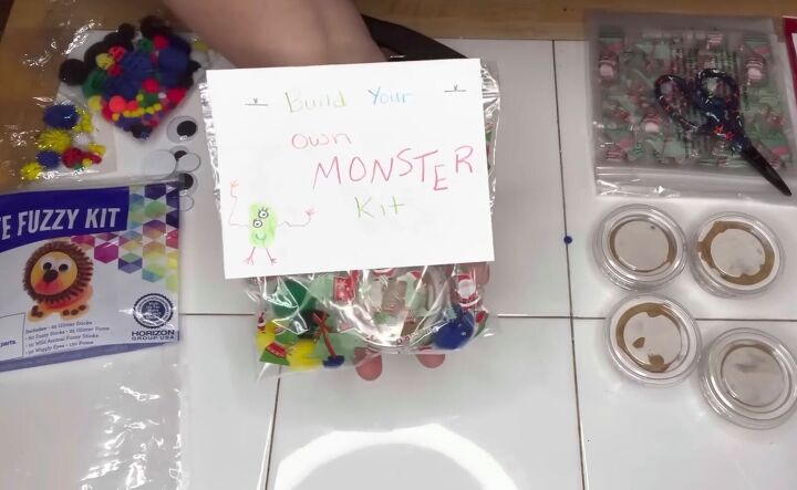 how to make gingerbread playdough as frugal gift for kids, DIY Build Your Own Monster Kit