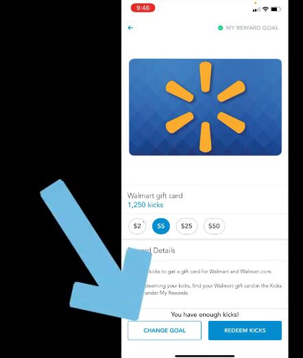 how does shopkick work a step by step tutorial, Redeeming a Walmart gift card