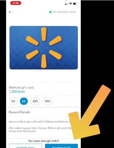 how does shopkick work a step by step tutorial, How to redeem a Walmart gift card