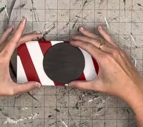 4 easy diy christmas wood crafts you can make with 2x4s, Adding a chalkboard disk