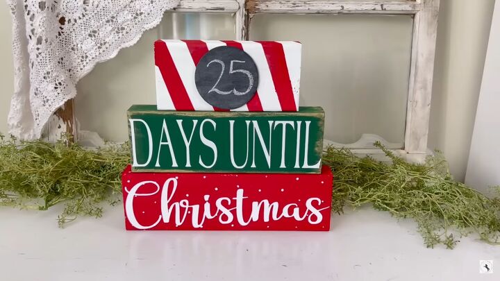 4 easy diy christmas wood crafts you can make with 2x4s, Days until Christmas sign