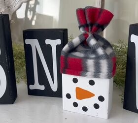 4 easy diy christmas wood crafts you can make with 2x4s, DIY snow sign