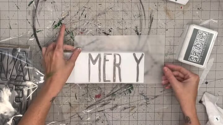 4 easy diy christmas wood crafts you can make with 2x4s, Adding letters to the sign