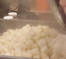 2 easy comforting cheap casseroles for large families, Adding the potatoes to a pan