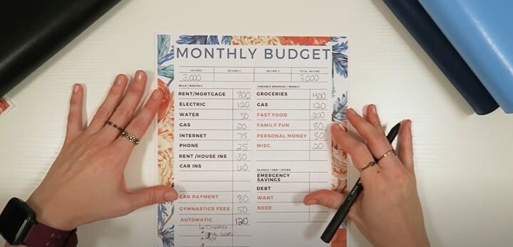 how to start a zero based budget in 10 easy steps, Enter variable or weekly spending