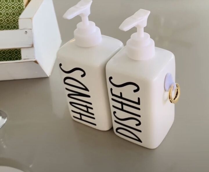 15 dollar tree storage ideas organization hacks for small spaces, Liquid soap holders