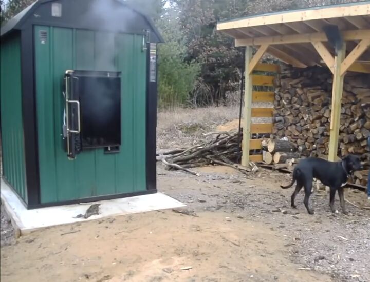 how to heat a homestead in 6 different ways, Outdoor wood burner