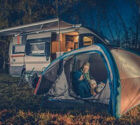 10 easy ways to make traveling in an rv even more fun, Camping in a tent with your RV