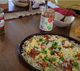 3 cheap whole food meals that cost under 2 a serving, Adding topping to the breakfast pizza