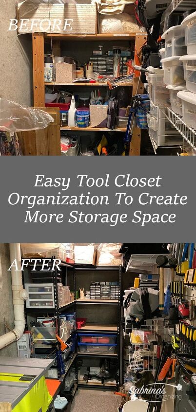 easy tool closet organization to create more storage space, Easy Tool Closet Organization to Create More Storage Space long image