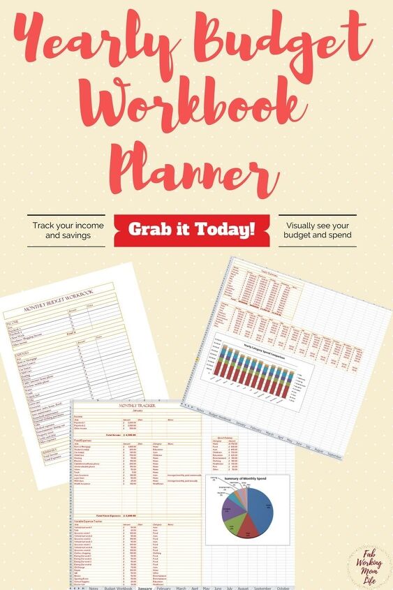 get organized for tax season, Grab your Yearly Budget Workbook Planner today