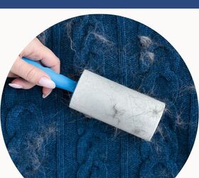 the 20 best budget fashion tips of all time, Close up view of lint roller with text overlay that reads best fashion advice use a lint roller