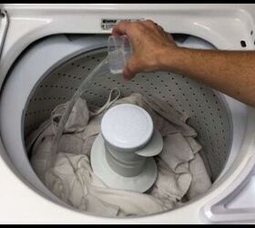 amazing diy laundry hacks that will save you money, adding diy laundry hack cleaner to washing machine