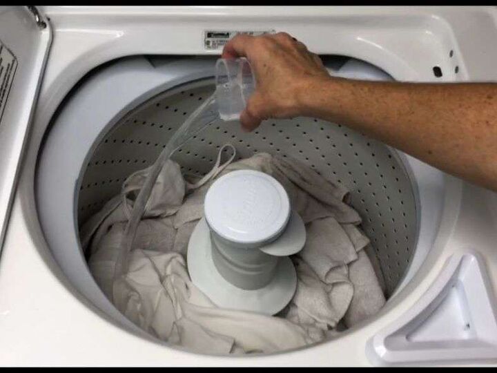 amazing diy laundry hacks that will save you money, adding diy laundry hack cleaner to washing machine