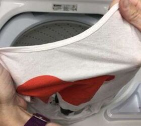 amazing diy laundry hacks that will save you money, Placing shirt in washing machine