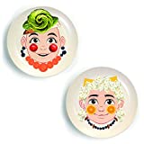 tips to help parents reduce food waste due to picky eaters, Foodie Friends Picky Eater Plates Mr and Mrs Food Face Plates for Kids Bamboo Unbreakable Plates 2 Pack
