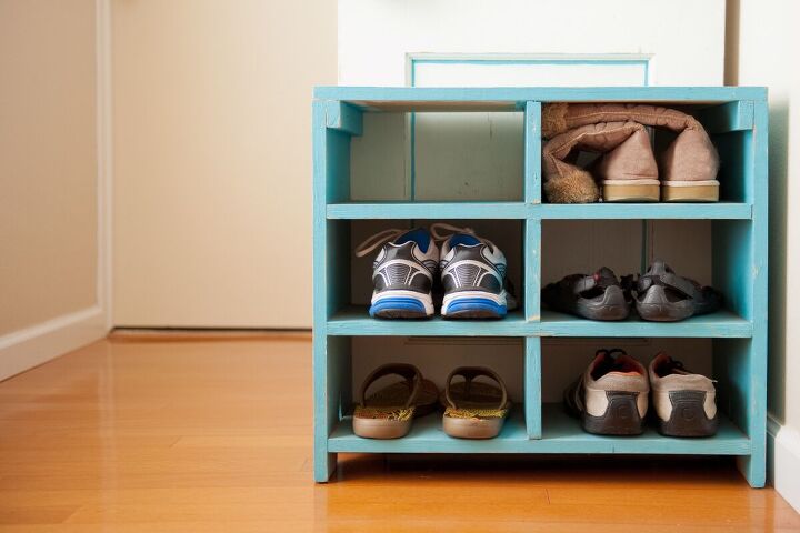 how to stop clutter creeping back into your home, Organized shoe rack