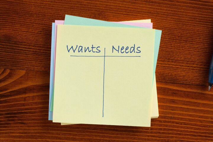 what is the difference between a wants vs needs mindset, Wants vs needs