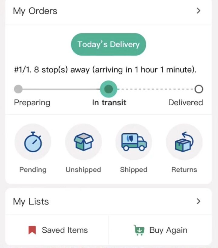 weee review how to save money on groceries, Delivery tracking
