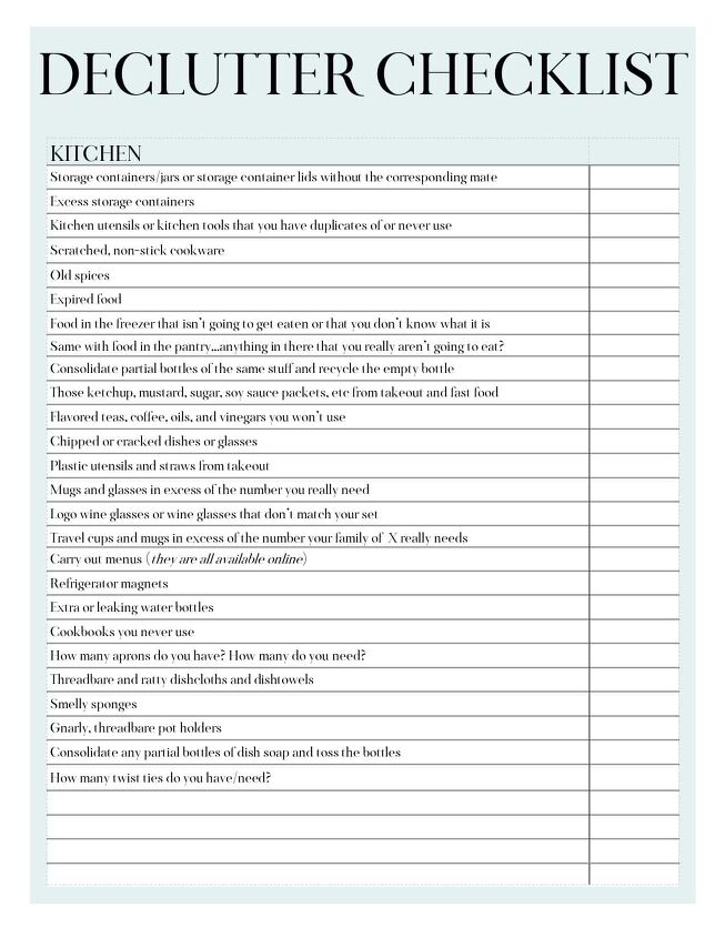 declutter checklist for kitchen laundry room, Declutter Checklist for Kitchens and Laundry Rooms