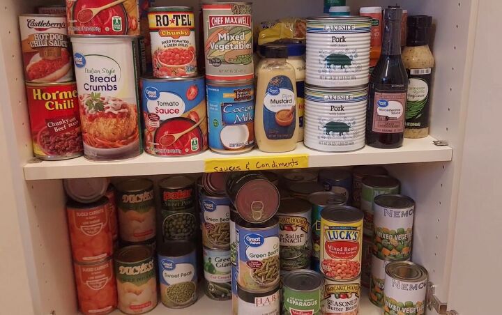3 easy shelf stable meal ideas using ingredients from the cupboard, Canned goods in a pantry