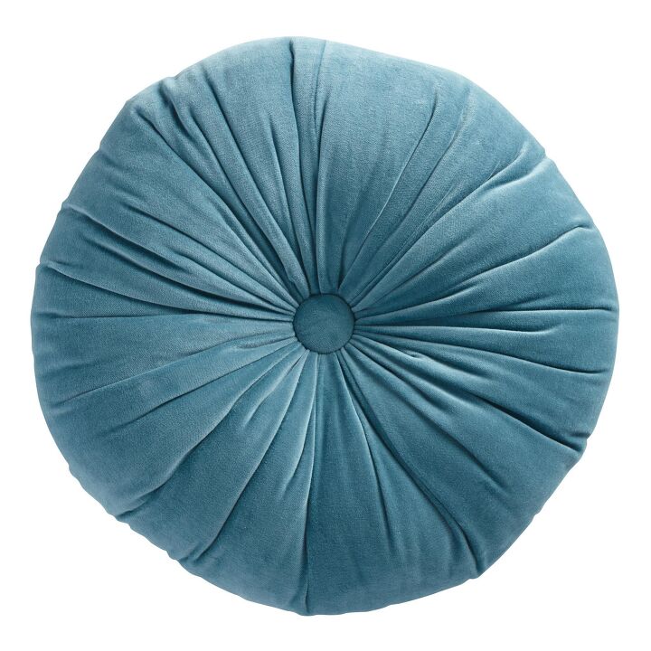 16 best places to buy beautiful budget throw pillows under 30, Round velvet tufted throw pillow from World Market