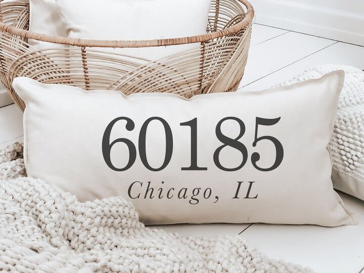 16 best places to buy beautiful budget throw pillows under 30, Lumbar Pillow with Personalized Zip Code
