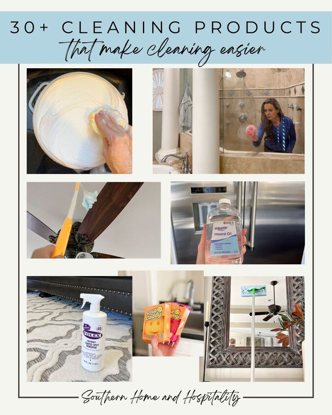 over 30 cleaning tools that make life easier, Cleaning products that make cleaning easier Pinterest graphic