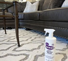 over 30 cleaning tools that make life easier, Folex carpet cleaner bottle sitting on rug