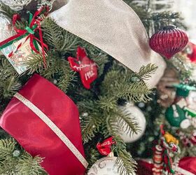 how to pack christmas decorations to make it easier next year, ribbon on a Christmas tree