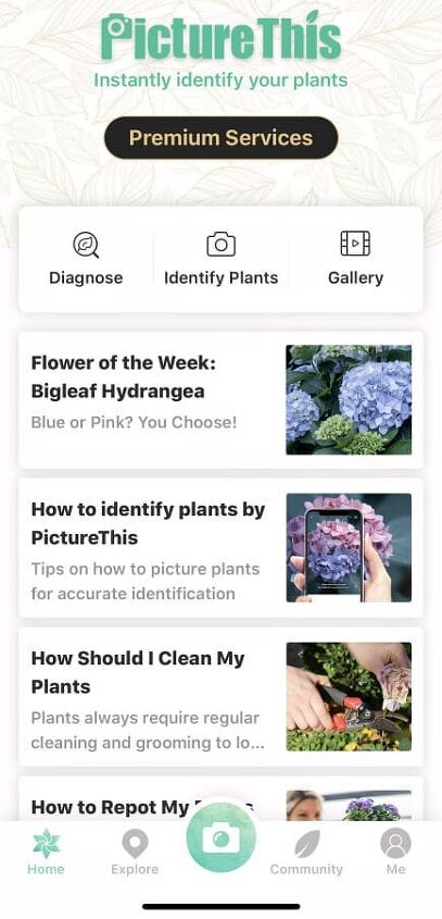 a beginners guide to planting a flower garden, A screenshot of the Picture This app