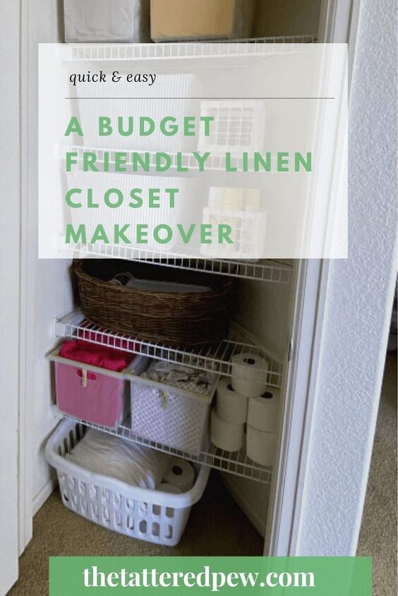 a budget friendly linen closet makeover, A budget friendly linen closet makeover that can be done quickly