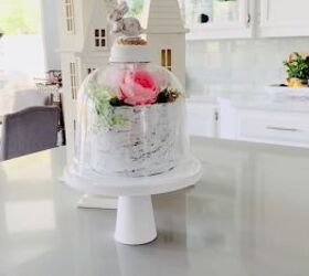 3 diy dollar tree spring decor projects in a farmhouse style, How to make a faux spring cake cloche