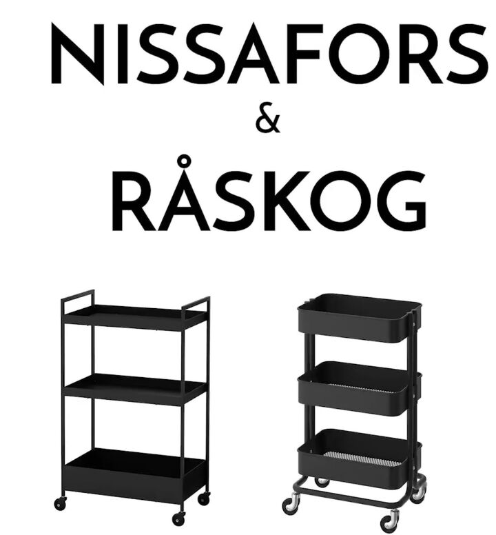 the 30 best ikea products that top designers swear by, The NISSAFORS and RASKOG Utility Carts