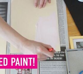 3 easy diy valentine s gifts that only take 5 minutes to make, Painting the folders in light pink