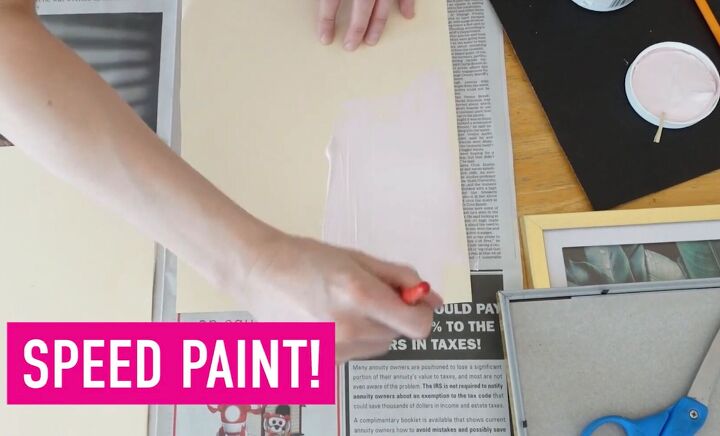 3 easy diy valentine s gifts that only take 5 minutes to make, Painting the folders in light pink
