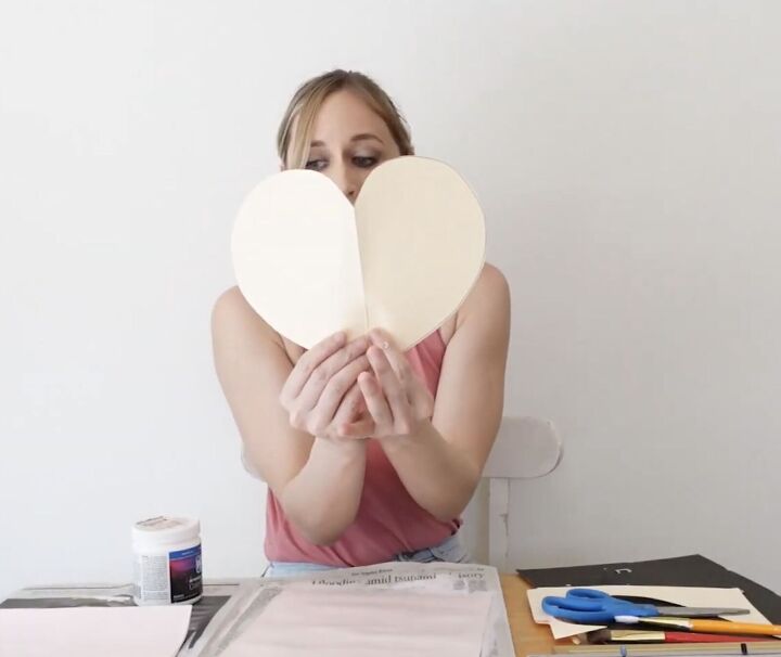 3 easy diy valentine s gifts that only take 5 minutes to make, Cutting out a heart template
